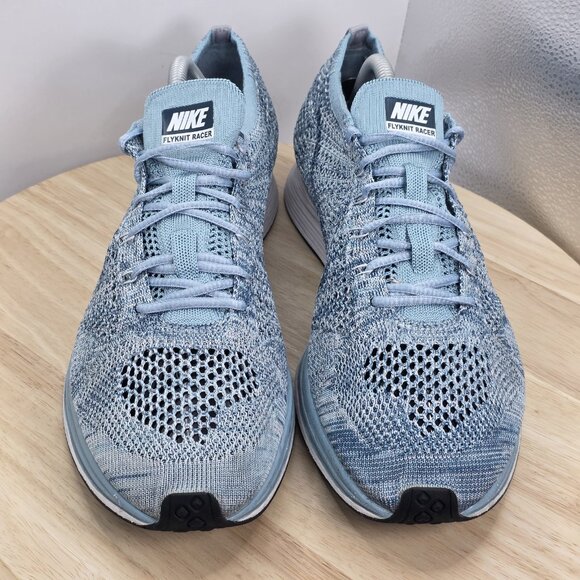 Size 11- Men’s Nike Flyknit Racer Running Shoes Multicolor Blueberry 526628-102 - Picture 4 of 11